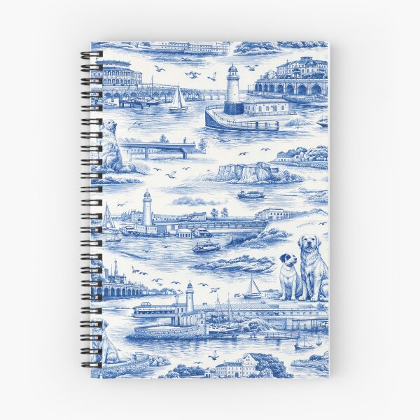 Item preview, Ramsgate landmarks Toile pattern designed and sold by chihuahuashower.