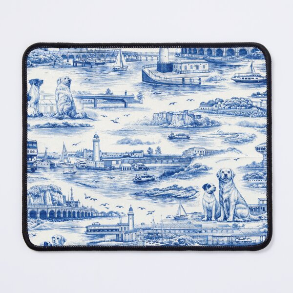 Item preview, Ramsgate landmarks Toile pattern designed and sold by chihuahuashower.
