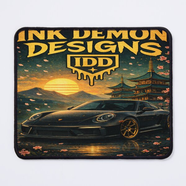 Item preview, Luxury JDM Sunset – Sakura Skyline Sports Car Under Mount Fuji | Ink Demon Designs designed and sold by InkDemonDesigns.