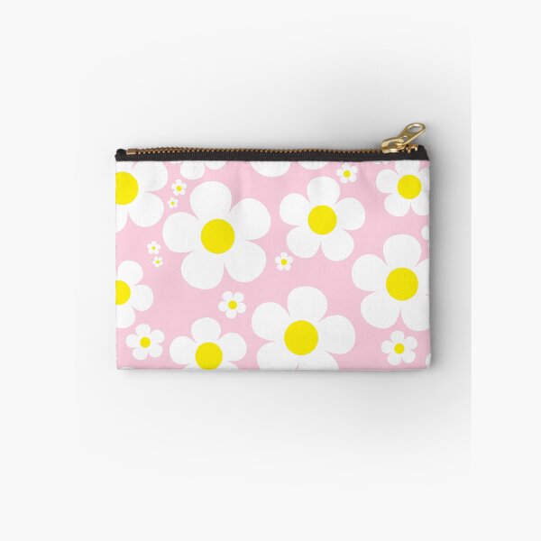 Item preview, Retro Mod 60's Flowers Yellow and White, Pink Background designed and sold by MellowCat.