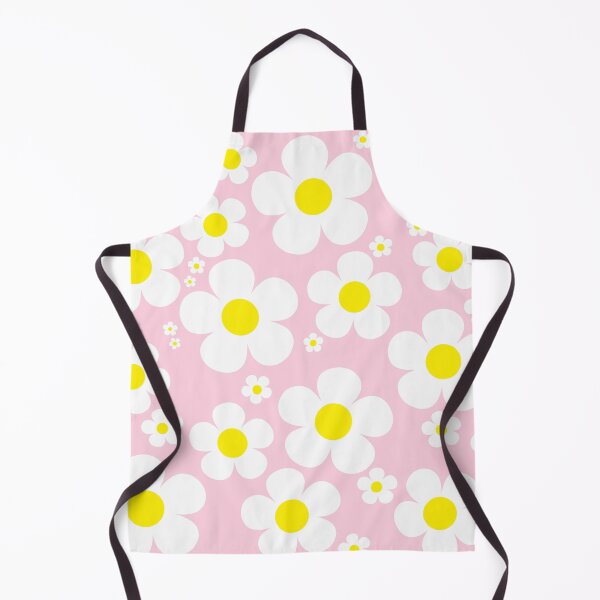Item preview, Retro Mod 60's Flowers Yellow and White, Pink Background designed and sold by MellowCat.