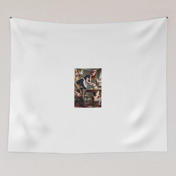Item preview, French Maid Pouring Tea When Pigs Fly designed and sold by CathryneDelamort.