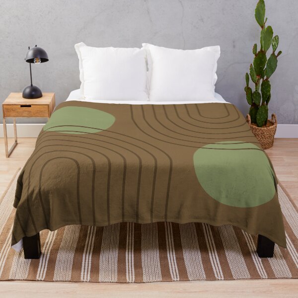 Item preview, Mid Century Modern Rainbow and Sun Abstract s5 in Sage Rustic designed and sold by nineFlorals.