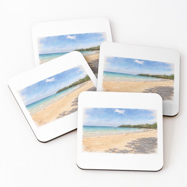 Item preview, Watercolour of Beach at Old Fort Bay designed and sold by DansArtYaad.