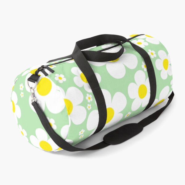 Item preview, Retro Mod 60's Yellow and White Flowers Green Background designed and sold by MellowCat.