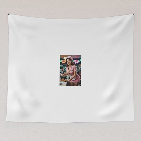 Item preview, Pink uniform waitress when pigs fly diner designed and sold by CathryneDelamort.
