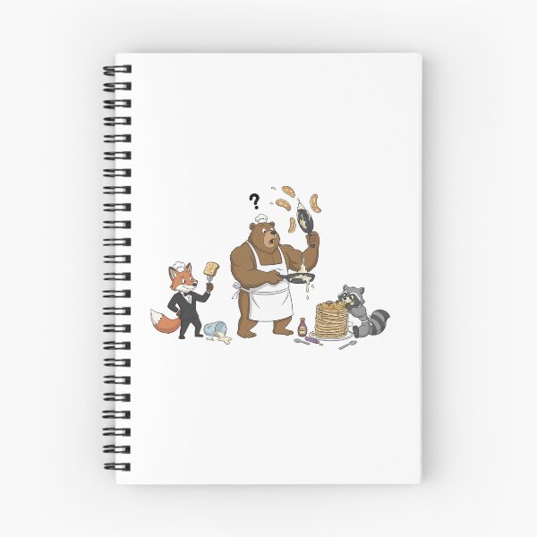Item preview, Funny Bear Chef Cooking Pancakes Chaos Illustration designed and sold by mintxw.