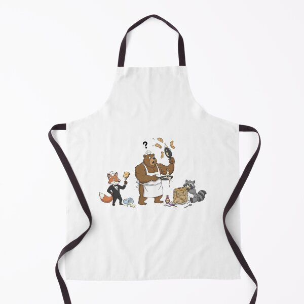 Item preview, Funny Bear Chef Cooking Pancakes Chaos Illustration designed and sold by mintxw.