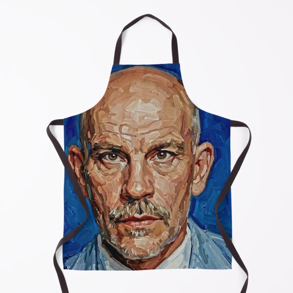 Item preview, The Enigmatic Mind: John Malkovich Cobalt & Azure Impasto Portrait designed and sold by Art's Diner.