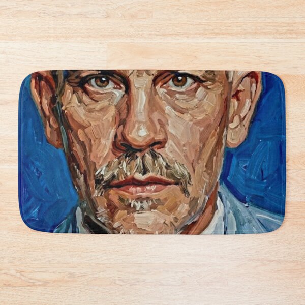 Item preview, The Enigmatic Mind: John Malkovich Cobalt & Azure Impasto Portrait designed and sold by Art's Diner.