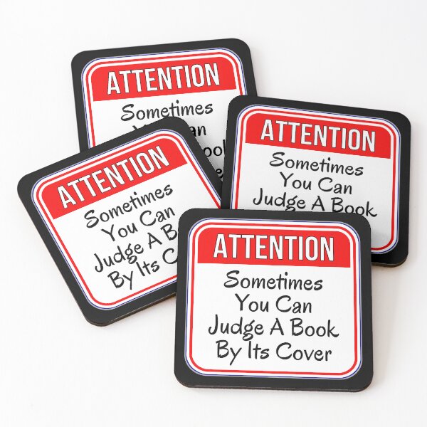 Item preview, ATTENTION:  Sometimes You Can Judge A Book By Its Cover - funny warning signs designed and sold by DesignsFromTW-S.