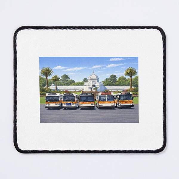 Item preview, San Francisco Muni lined up at the Conservatory of Flowers  designed and sold by StopRequest.