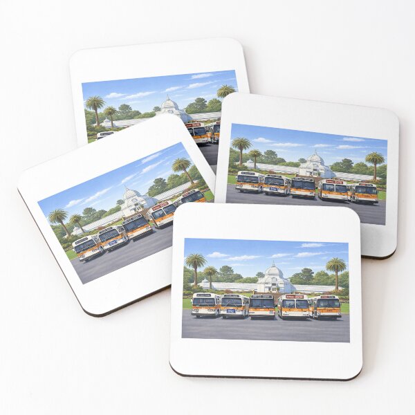 Item preview, San Francisco Muni lined up at the Conservatory of Flowers  designed and sold by StopRequest.