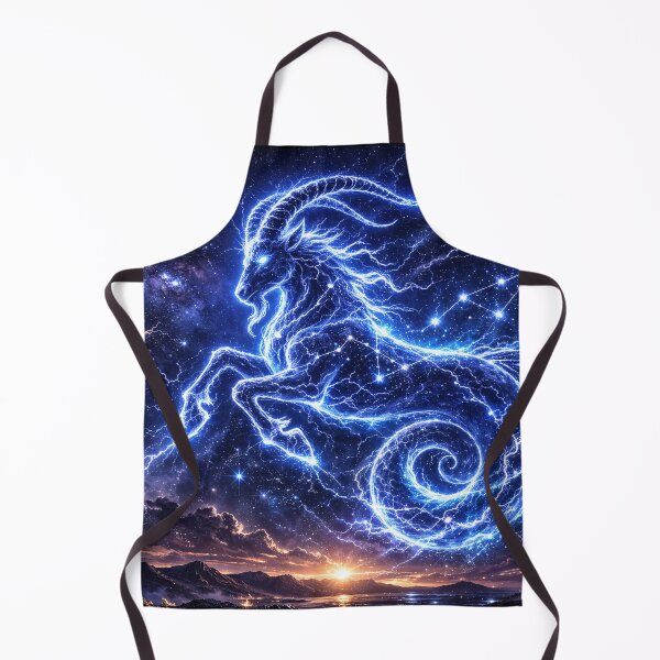 Item preview, Capricorn Zodiac Lightning Sea-Goat – Electric Constellation designed and sold by SpicyWind.