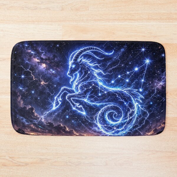 Item preview, Capricorn Zodiac Lightning Sea-Goat – Electric Constellation designed and sold by SpicyWind.