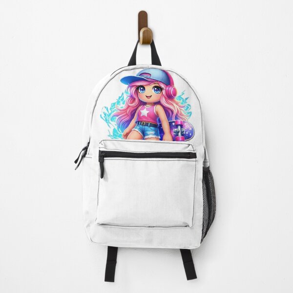 Item preview, Cute Galactic Skater Girl - Pink Anime Aesthetic & Blue Lightning designed and sold by Skully-Studio.