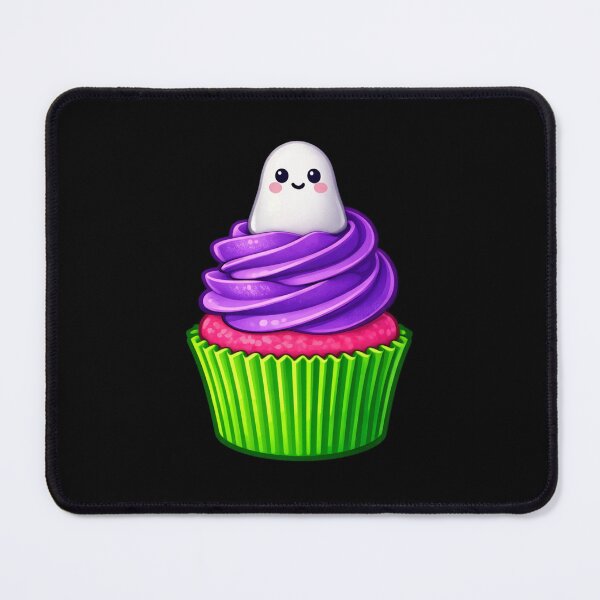 Item preview, Kawaii Ghost Cupcake in Neon Colors for Summerween designed and sold by Questionable Taste.