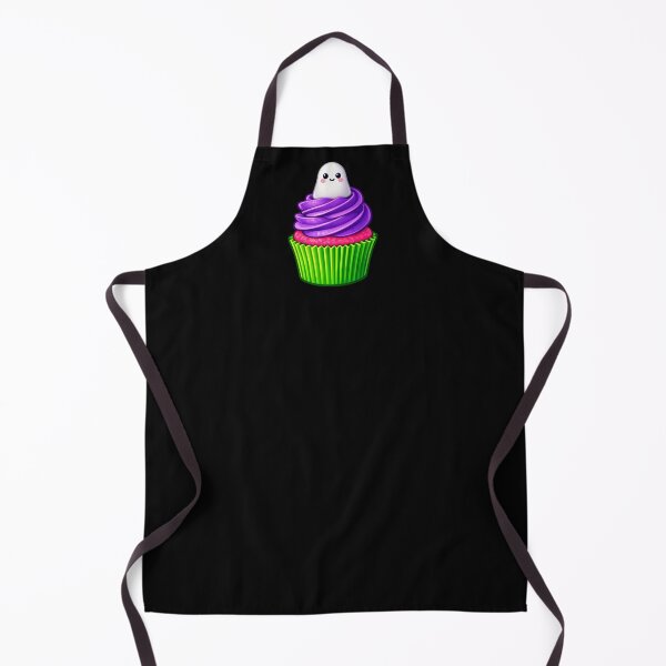 Item preview, Kawaii Ghost Cupcake in Neon Colors for Summerween designed and sold by Neon Goth.