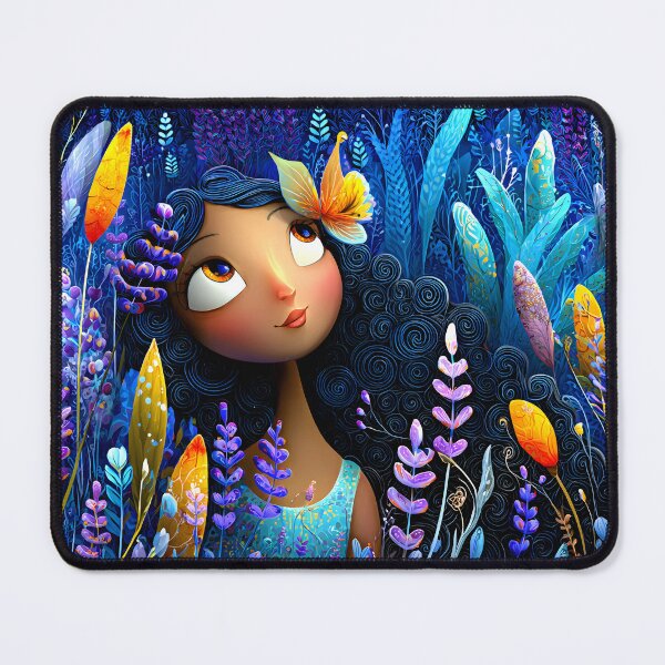 Item preview, Whimsical Girl Surrounded by Colorful Flora designed and sold by Artessie.