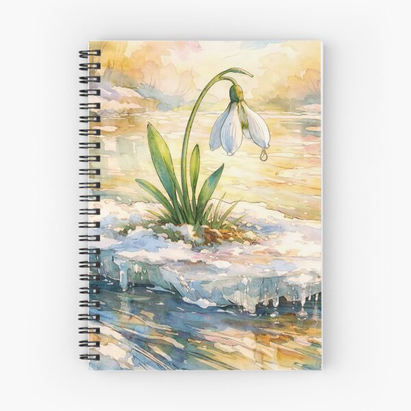 Item preview, White Snowdrop Drifting on Frozen River designed and sold by M-Y-A-R-T-.