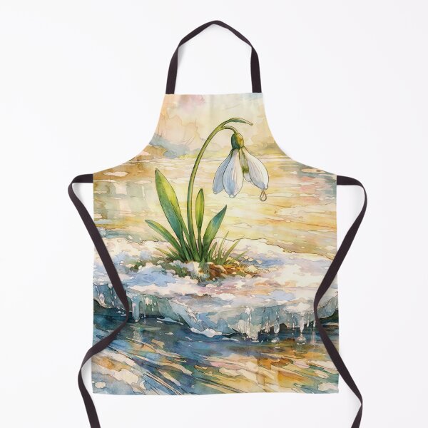 Item preview, White Snowdrop Drifting on Frozen River designed and sold by M-Y-A-R-T-.