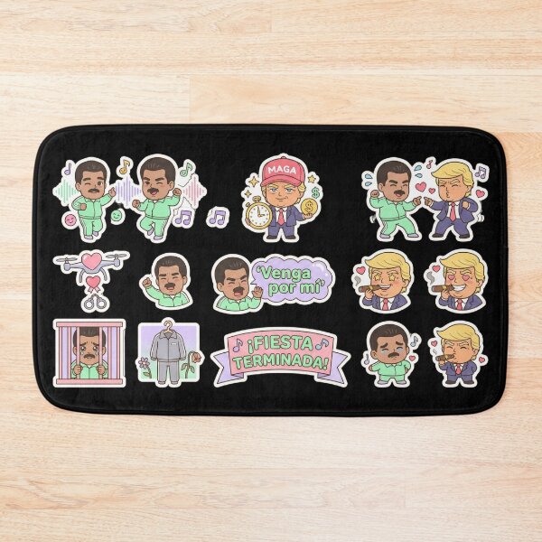 Item preview, Retro 80s Fancy Politics: The Sad Finale (Maduro vs Trump) Sticker Sheet designed and sold by elglotonmusical.