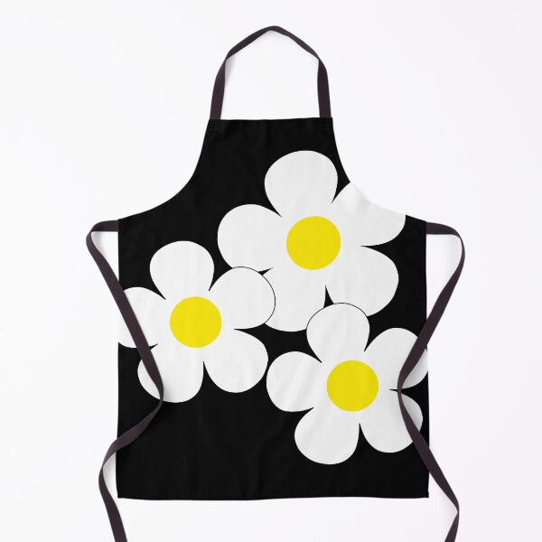 Item preview, 60's Flower Power Pop Flowers in Black and White Yellow Centers designed and sold by MellowCat.