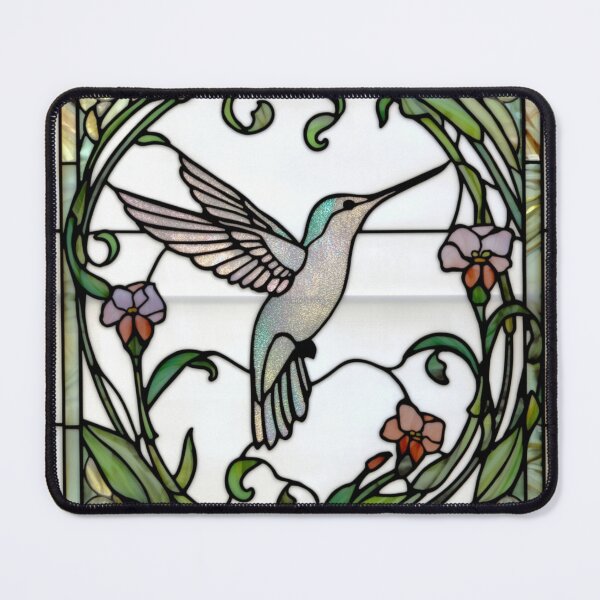 Item preview, Elegant vintage hummingbird stain glass art designed and sold by hollycooper.