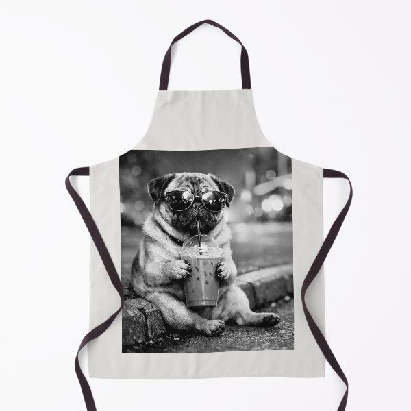 Item preview, Pug Meme Drinking Iced Coffee designed and sold by erozzz.