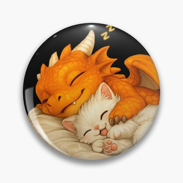 Item preview, Sleepy Dragon and Kitten designed and sold by Hatchling Hollow.