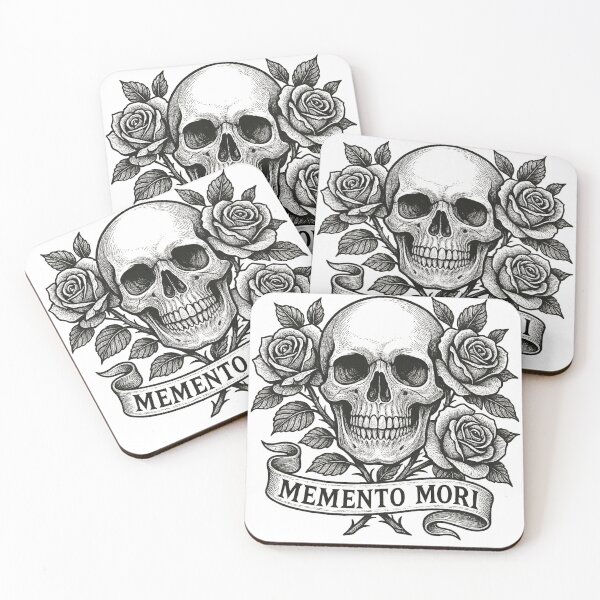 Item preview, Memento Mori Skull Gothic Tattoo Style Design designed and sold by ElysianWardrobeCo.
