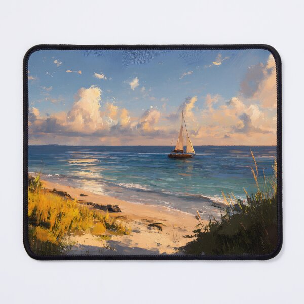 Item preview, Beautiful Beach Scene Painting Wall Art designed and sold by Lumora.Studio.