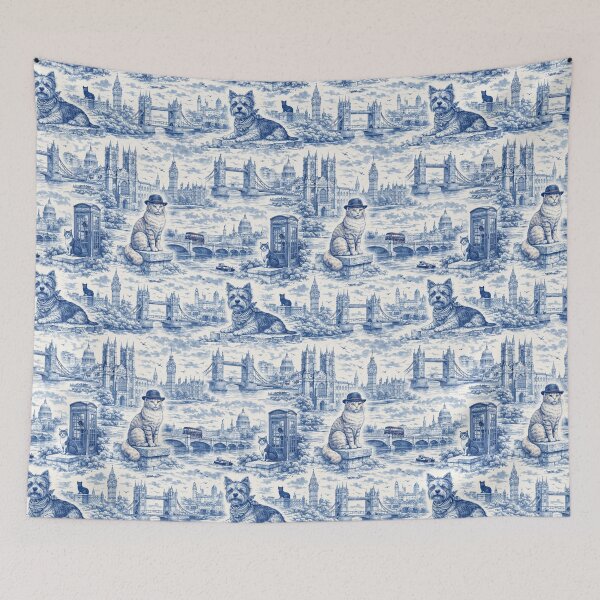 Item preview, London Landmarks toile designed and sold by chihuahuashower.