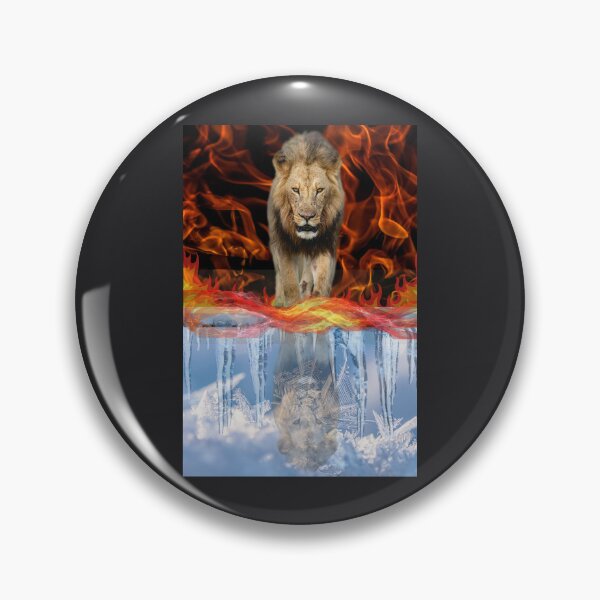 Item preview, Lion of Fire and Ice Spirit Reflection designed and sold by GeoWild Designs.
