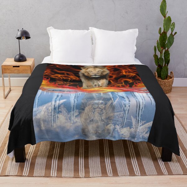 Item preview, Lion of Fire and Ice Spirit Reflection designed and sold by GeoWild Designs.