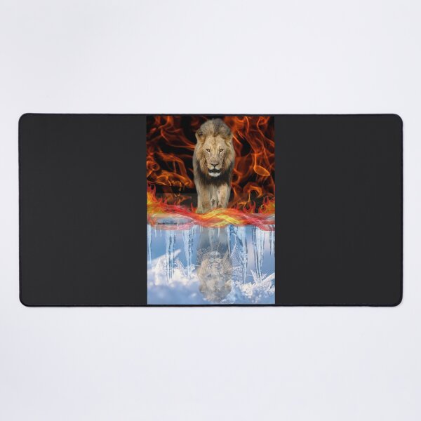 Item preview, Lion of Fire and Ice Spirit Reflection designed and sold by GeoWild Designs.