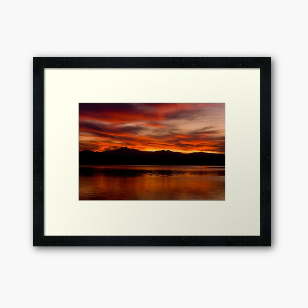 Lake Sunset Framed Art Print