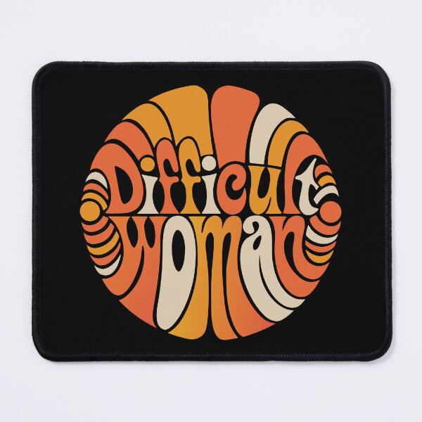 Item preview, Difficult Woman Retro 70s Groovy Typography Design designed and sold by TomoMadeIt.