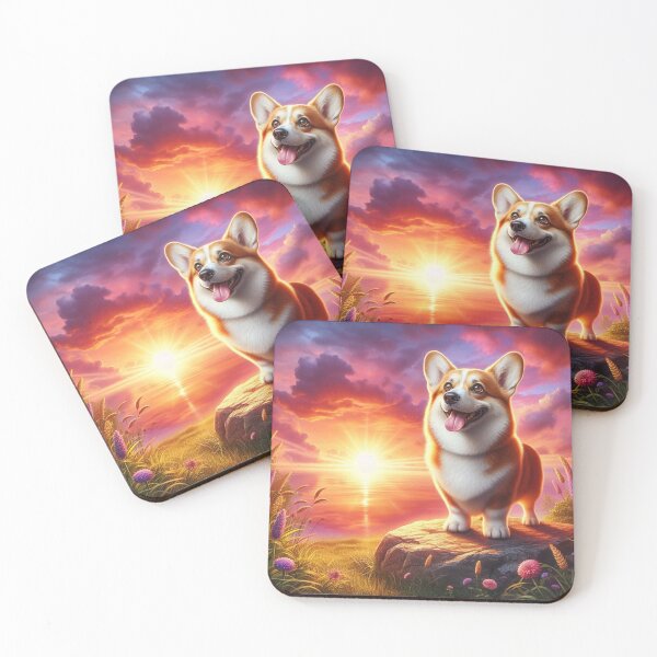 Item preview, Pembroke Welsh Corgi – Sunset Joy Emblem designed and sold by Dogandesighn.