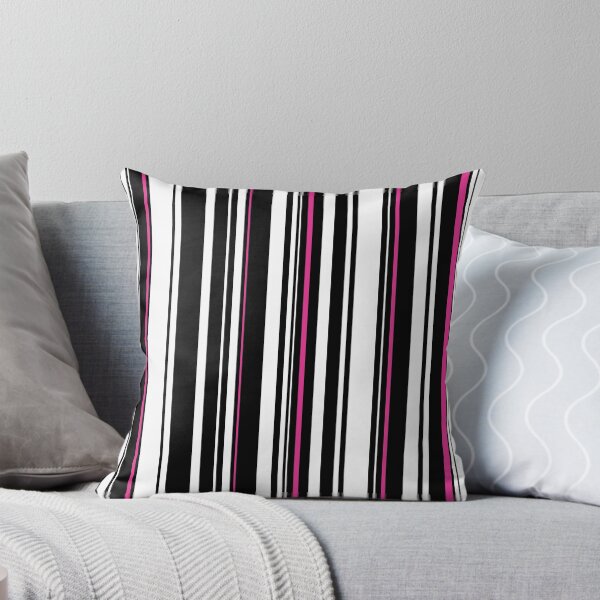 Item preview, Retro 60's, 70's, 80's, Black White and Pink Stripe designed and sold by MellowCat.