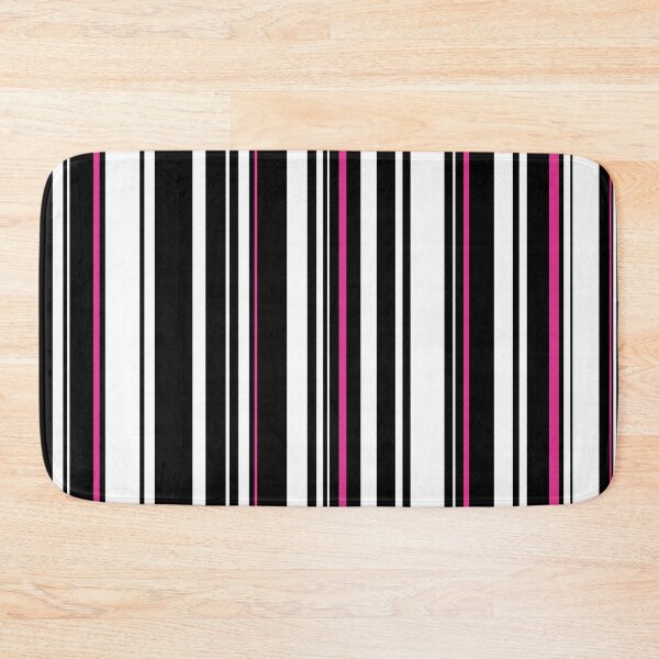 Item preview, Retro 60's, 70's, 80's, Black White and Pink Stripe designed and sold by MellowCat.