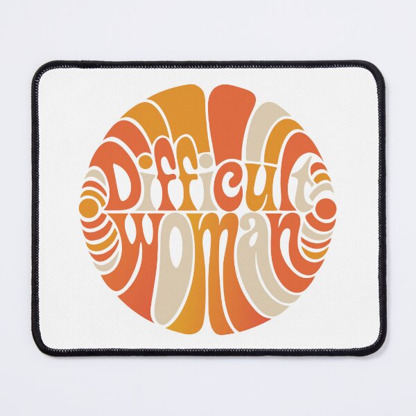 Item preview, Difficult Woman Retro 70s Groovy Typography Design designed and sold by TomoMadeIt.