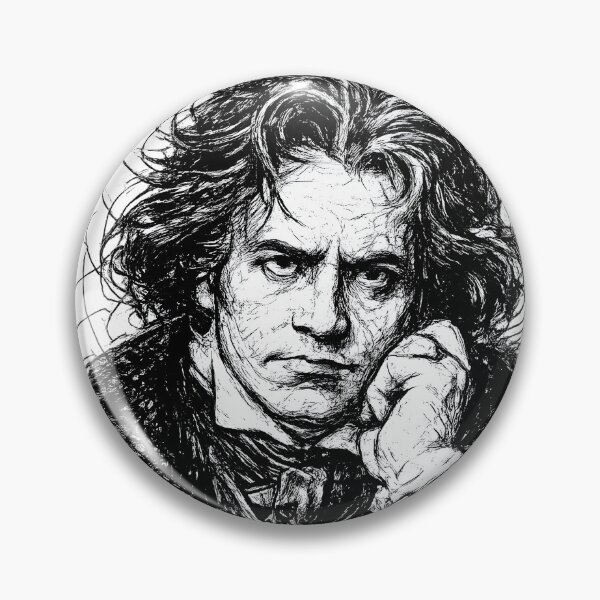 Item preview, Ludwig van Beethoven Scribble Classical Portrait designed and sold by Shoot-The-Moon.