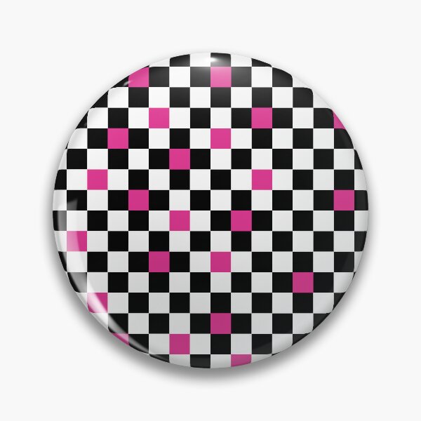 Item preview, Retro 80's Black, White and Pink Checkerboard Pattern designed and sold by MellowCat.