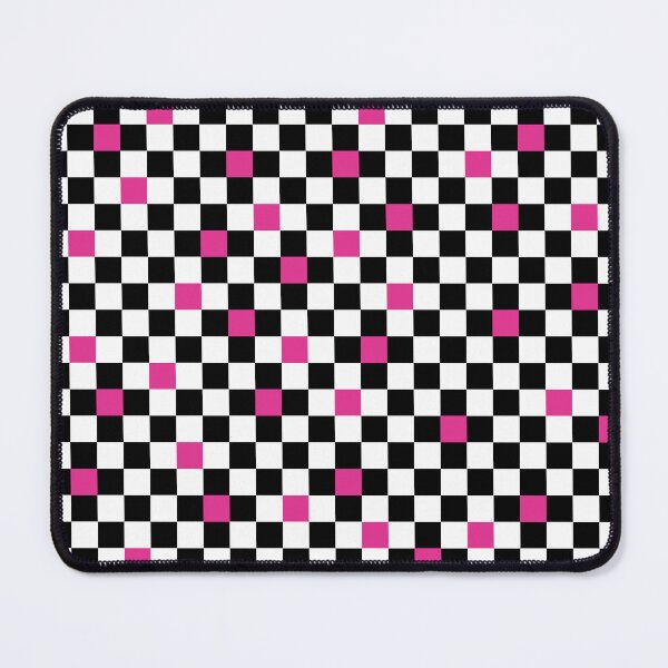 Item preview, Retro 80's Black, White and Pink Checkerboard Pattern designed and sold by MellowCat.