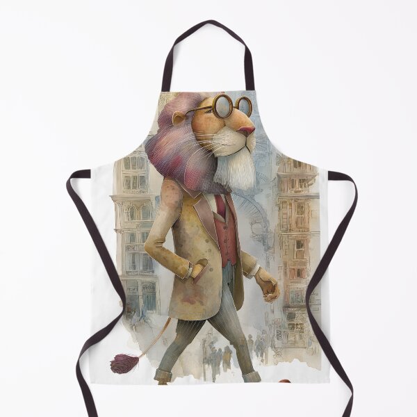 Item preview, Stylish Lion Walking Through City Streets Elegantly designed and sold by Artessie.