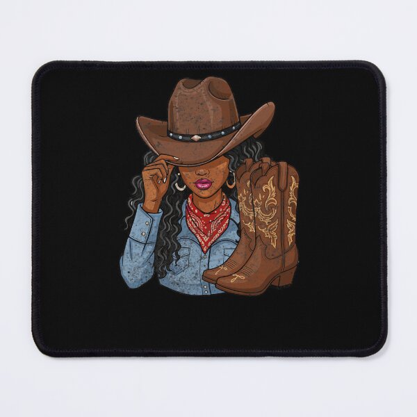 Item preview, Cowgirl Western Boots Afro designed and sold by krystalRomanart.