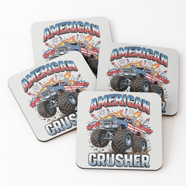 Item preview, American Crusher - Patriotic Monster Truck designed and sold by DigitalGlade.