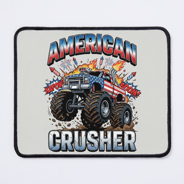 Item preview, American Crusher - Patriotic Monster Truck designed and sold by DigitalGlade.