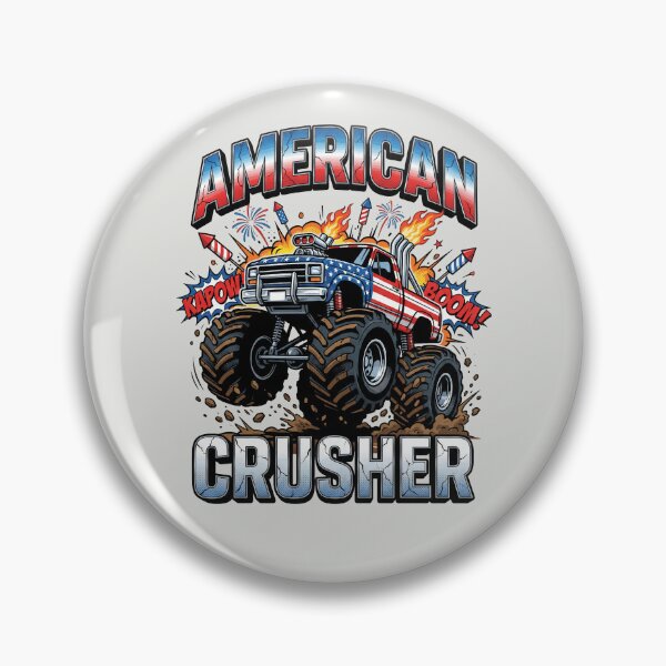 Artikelvorschau, American Crusher – Patriotischer Monstertruck entworfen und verkauft von DigitalGlade.